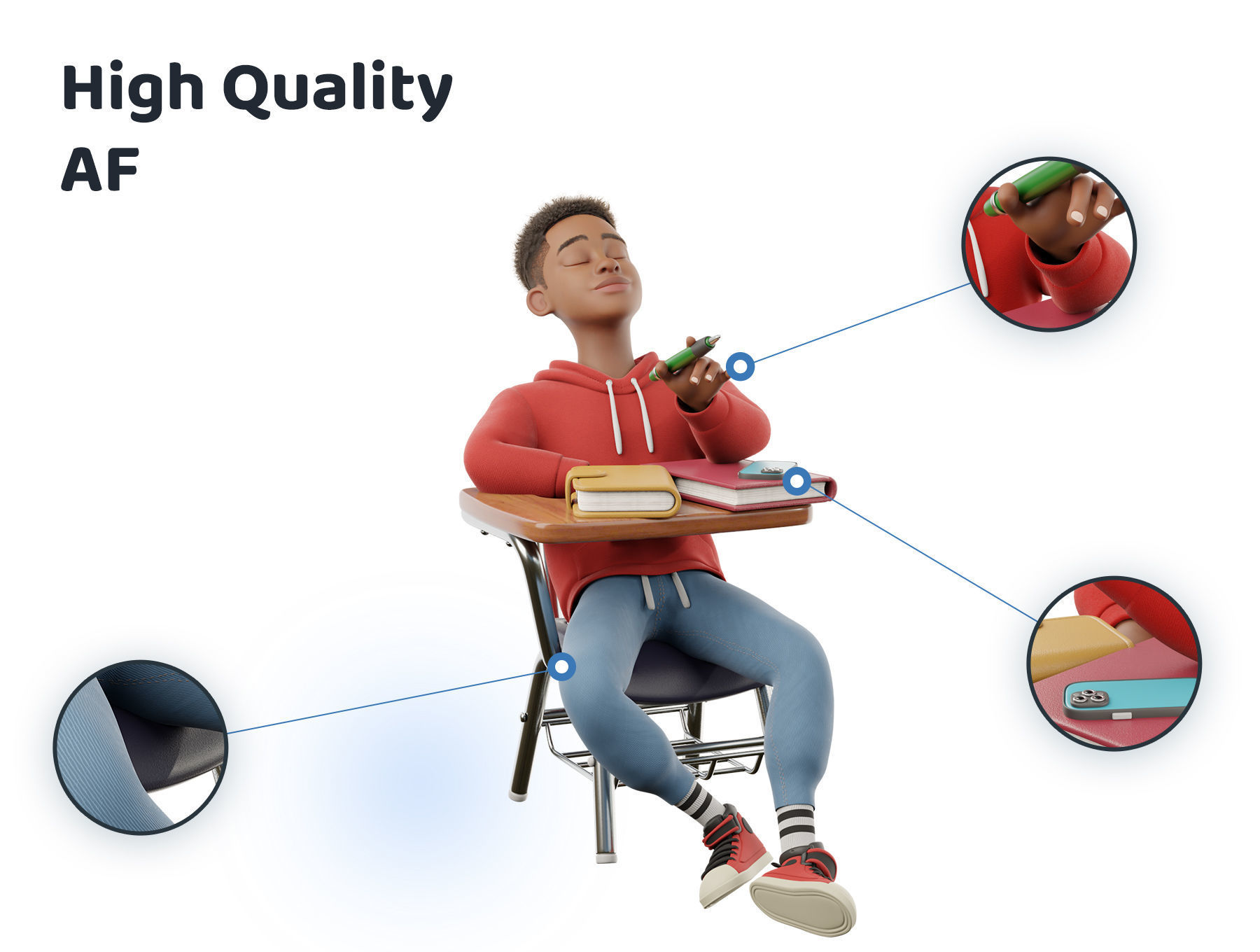 Professional quality showcase of Cartoon Black Family